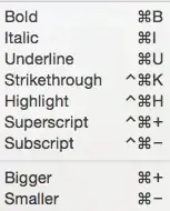 test-styling kebyboard shortcuts