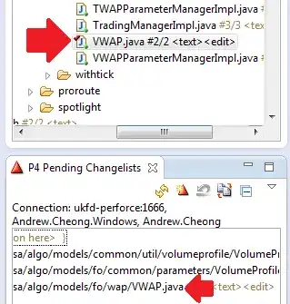 A file checked out via Perforce