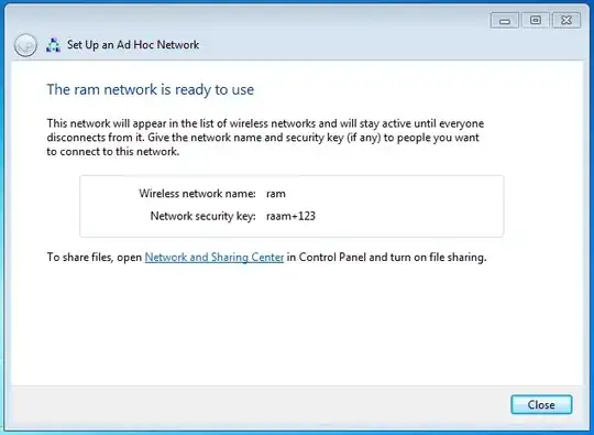 '**Set Up a Connection or Network**' window - '**The <name> network is ready to use**' page