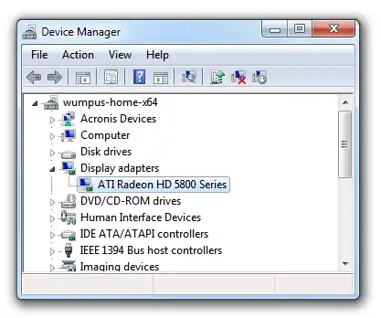 device manager, display adapters