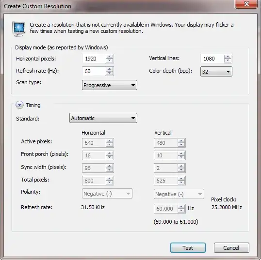 Creating custom resolution