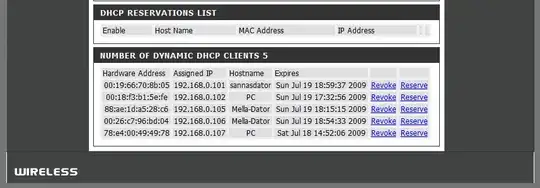 Screenshot of the danish error message