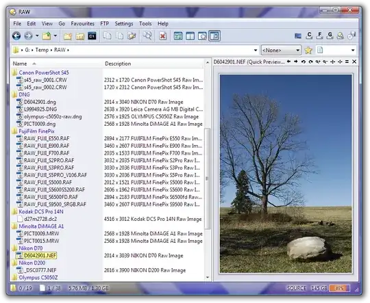 Directory Opus previewing RAW files