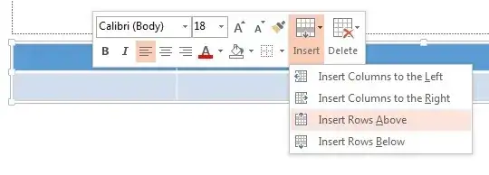 Context Menu allows row insertion where you clicked