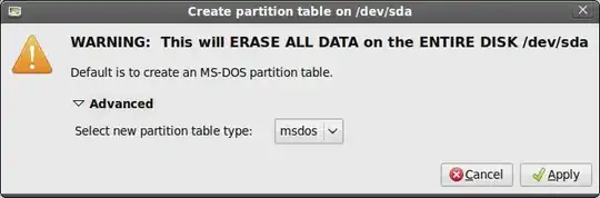 new partition table