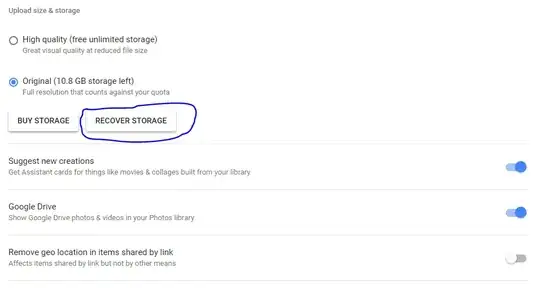 Recover Storage Button Circled in Blue