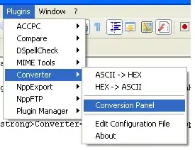Plugins > Converter > Conversion Panel Notepad++ convert menu