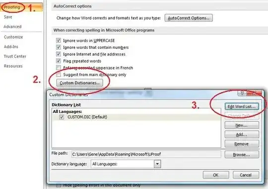 Word 2007 Options Screen
