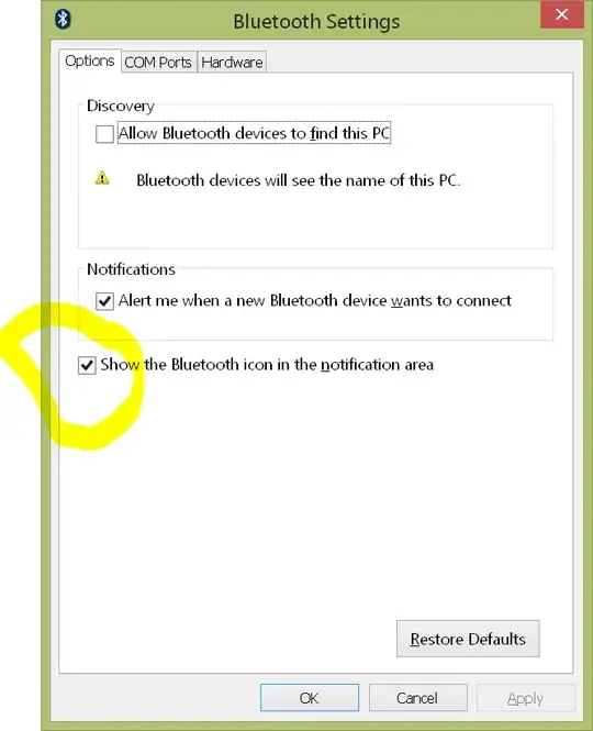 Bluetooth dialog screenshot