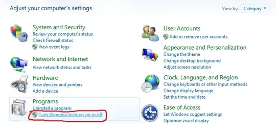 Click "Turn Windows features on or off"