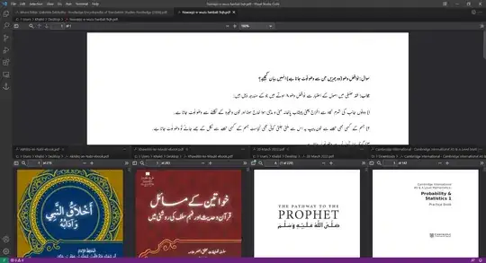 Example of VS Code opening PDF files