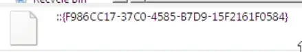 blank file icon followed by "::{F986CC17-37C0-4585-B7D9-15F2161F0584}"
