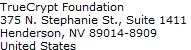 TrueCrypt Foundation address