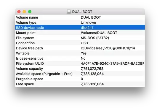 'Get Info' with /dev/ info