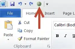 screenshot of MS Word top left corner toolbar