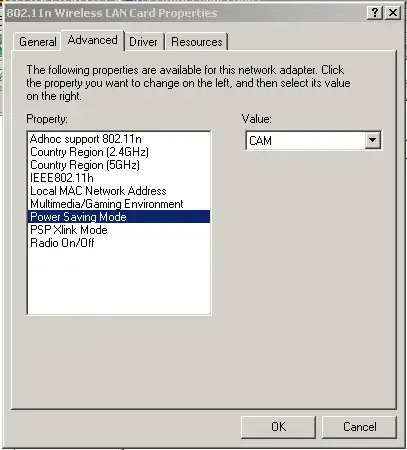 Screenshot of my proxy setting tab