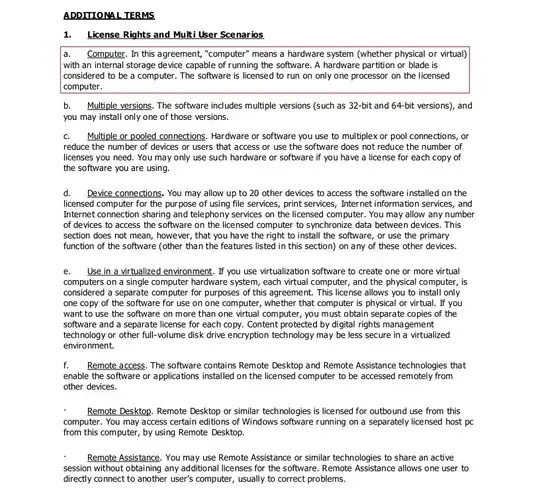 Windows 8 (Core) EULA