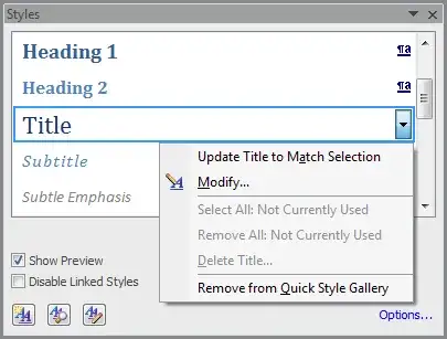 Word 2007: Modify the Title style