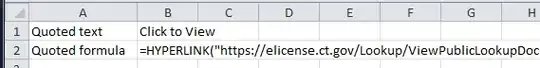 CSV viewed in Excel