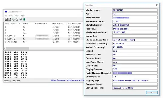 Screenshot of MonitorInfoView