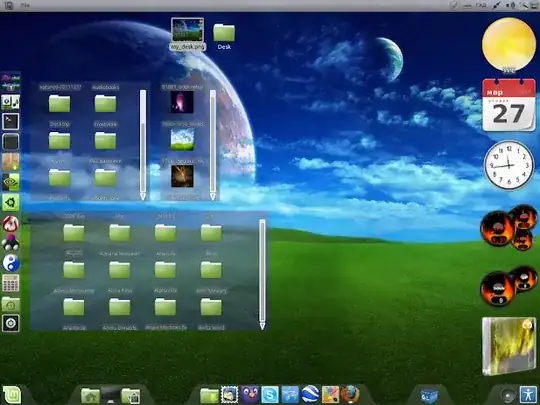 Screenshot of the "Folders" applet