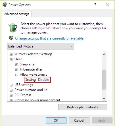power options screenshot 1