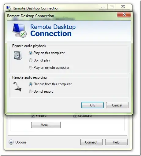 Screenshot with remote desktop
