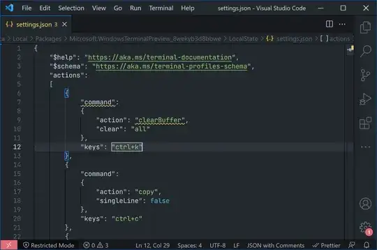 Clear buffer action in settings.json