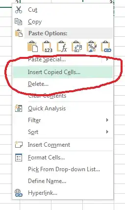 insert copied cells