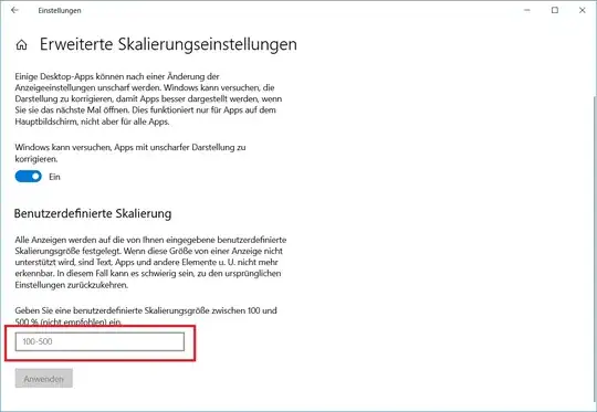 Advanced scaling options