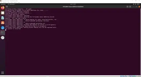 VirtualBox screen big yey
