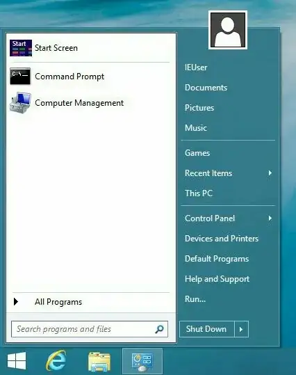 Windows Start Example 1