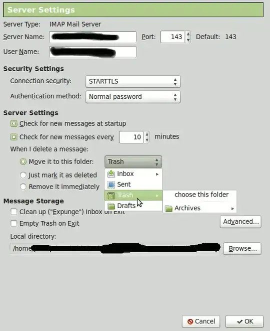 Thunderbird - Server Settings