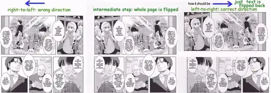 partial flipped text