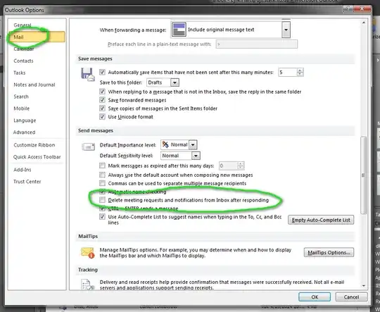 Check box for Deleting meeting requests after responding.