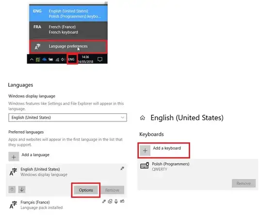 Windows 10 (2018) language preferences