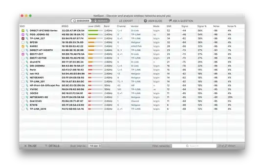 Discover mode - NetSpot