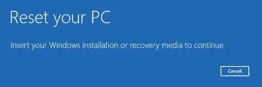 Recovery media or Windows installation disk are required