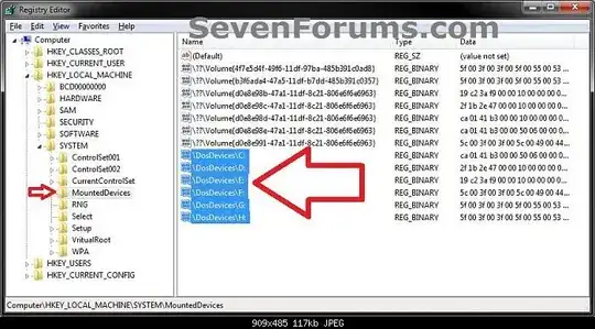 registry file for drives info