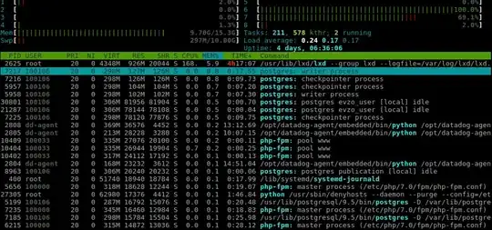 htop screen