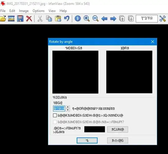 Gibberish text inside IrfanView dialog
