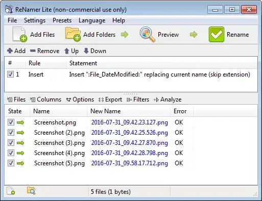 ReNamer - serializing file names with last modified date