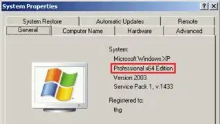 Windows XP System Properties