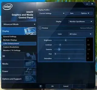 Click to enlarge intel graphics control panel