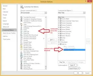 Office 2016 Customize Ribbon