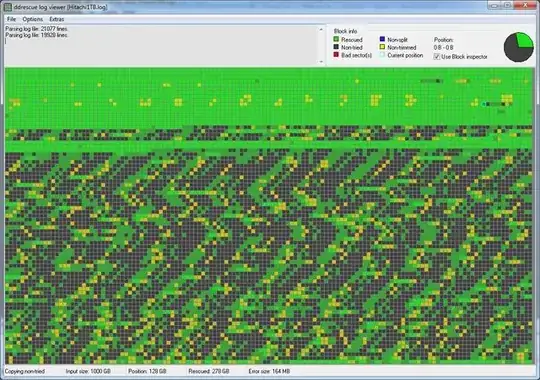 ddrescueview 1st attempt NTFS partition