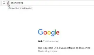 404 error page in Firefox